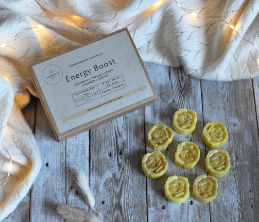 ENERGY BOOST Aromatherapy Wax melts : Infused with Spearmint, Orange, Lemon, Lavender, and Juniper Essential Oils